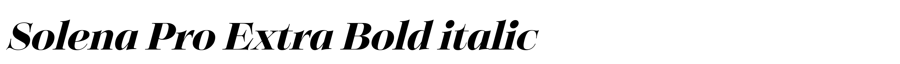 Solena Pro Extra Bold italic